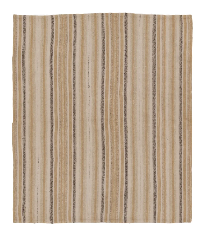 Rug & Kilim's Contemporary Rez Kilim Flatweave Rug with Multi-Stripe Design