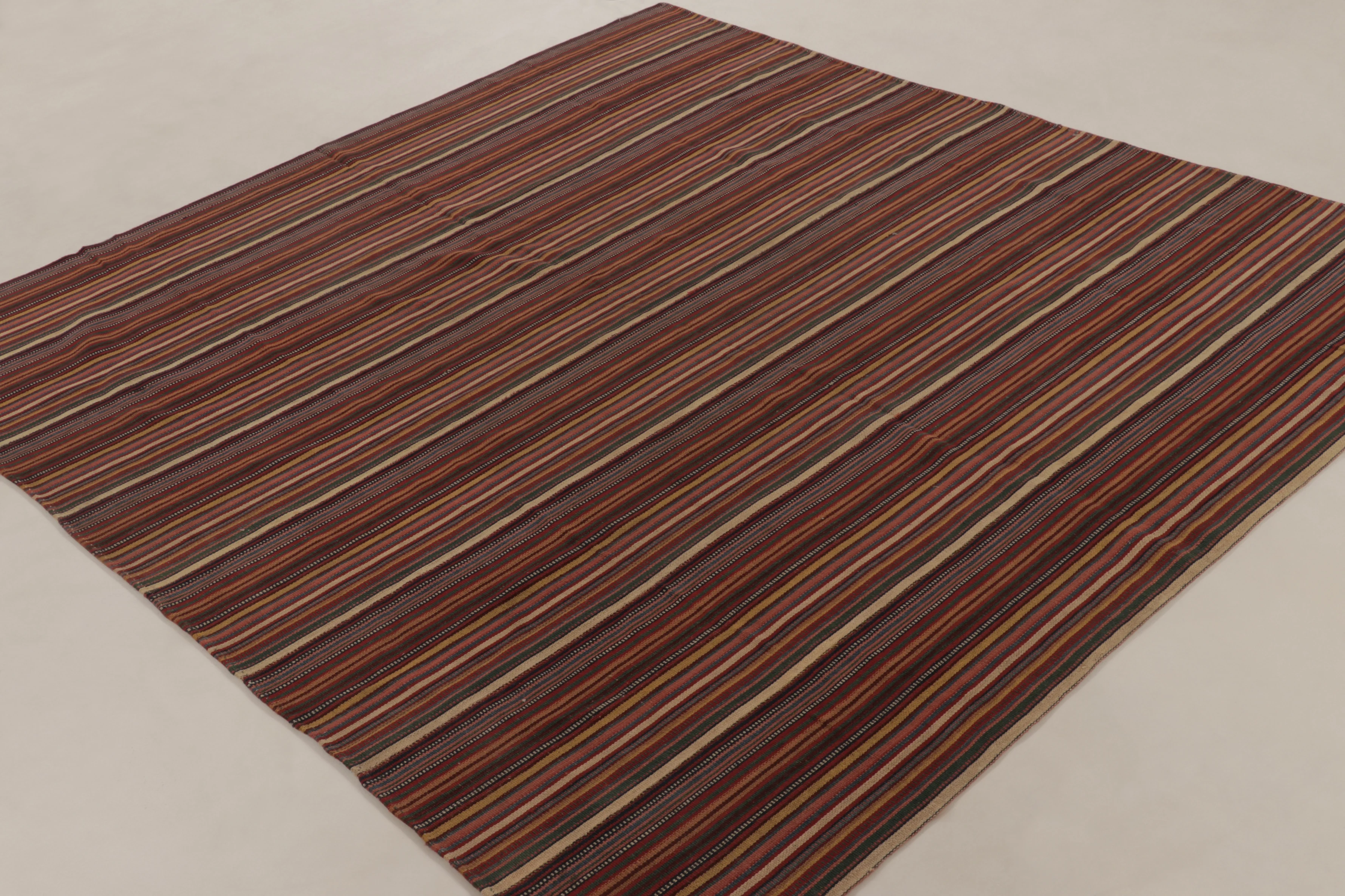 Contemporary Striped Square Kilim