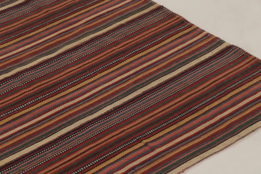 Contemporary Striped Square Kilim