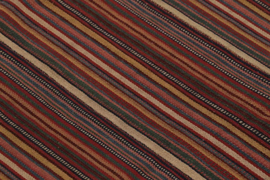 Contemporary Striped Square Kilim