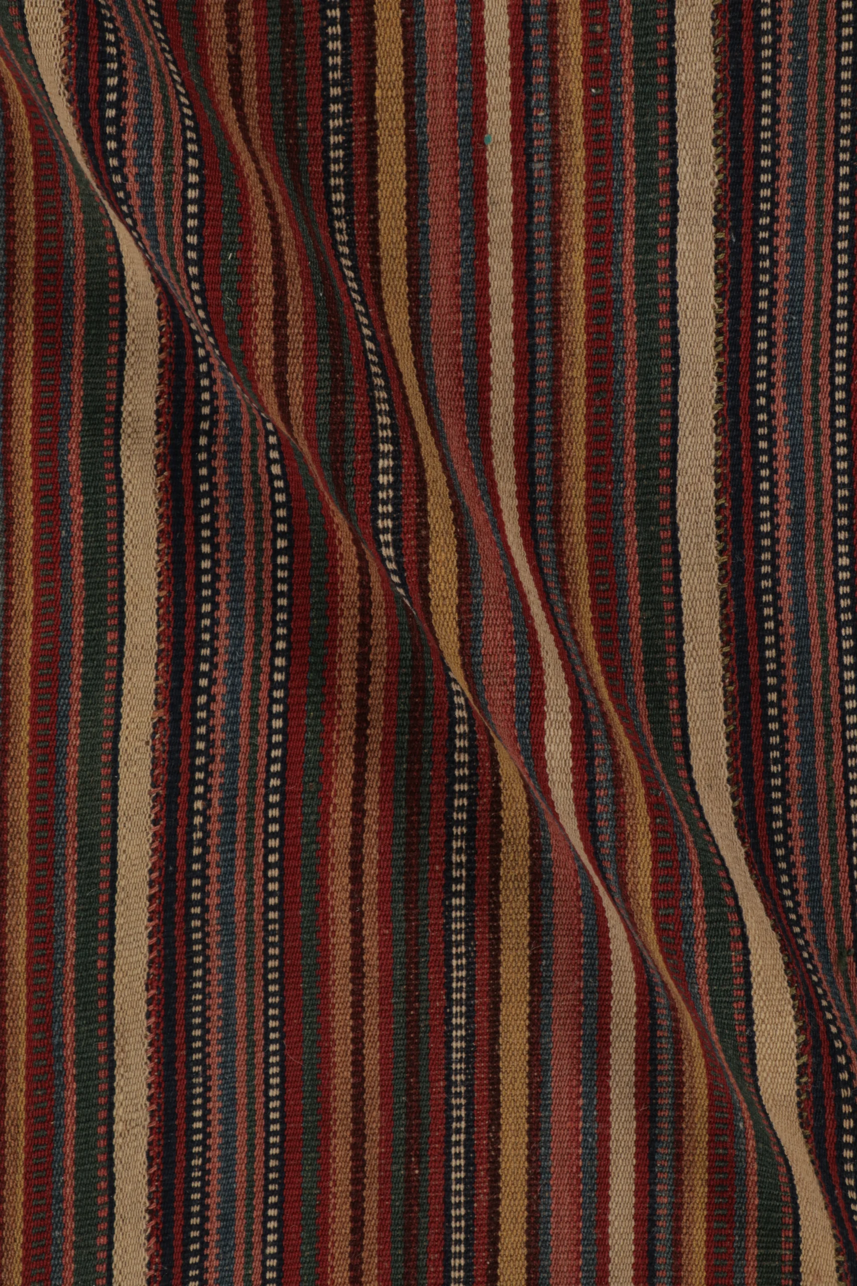 Contemporary Striped Square Kilim