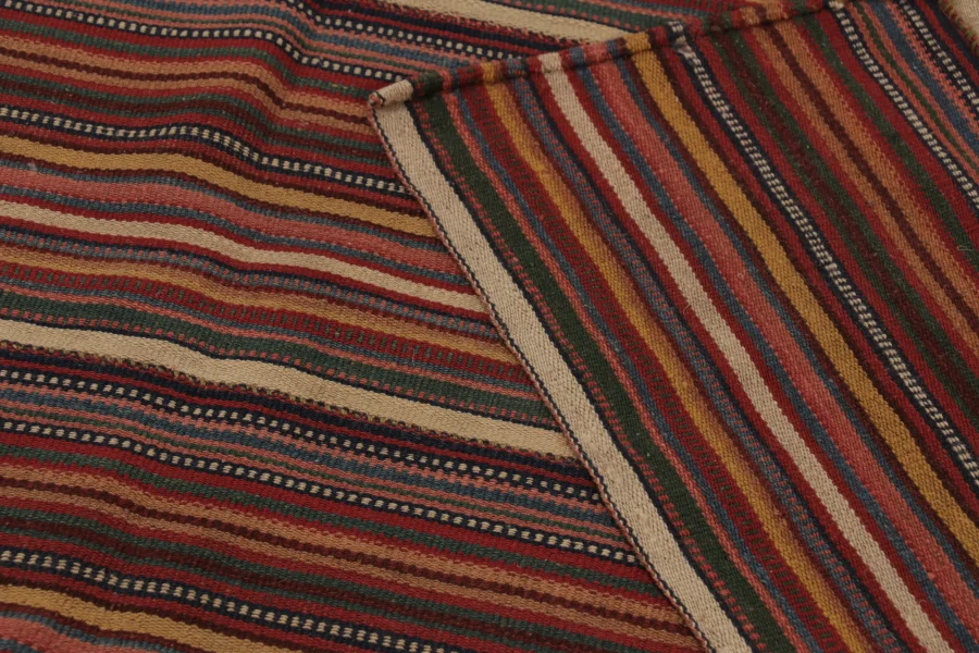 Contemporary Striped Square Kilim