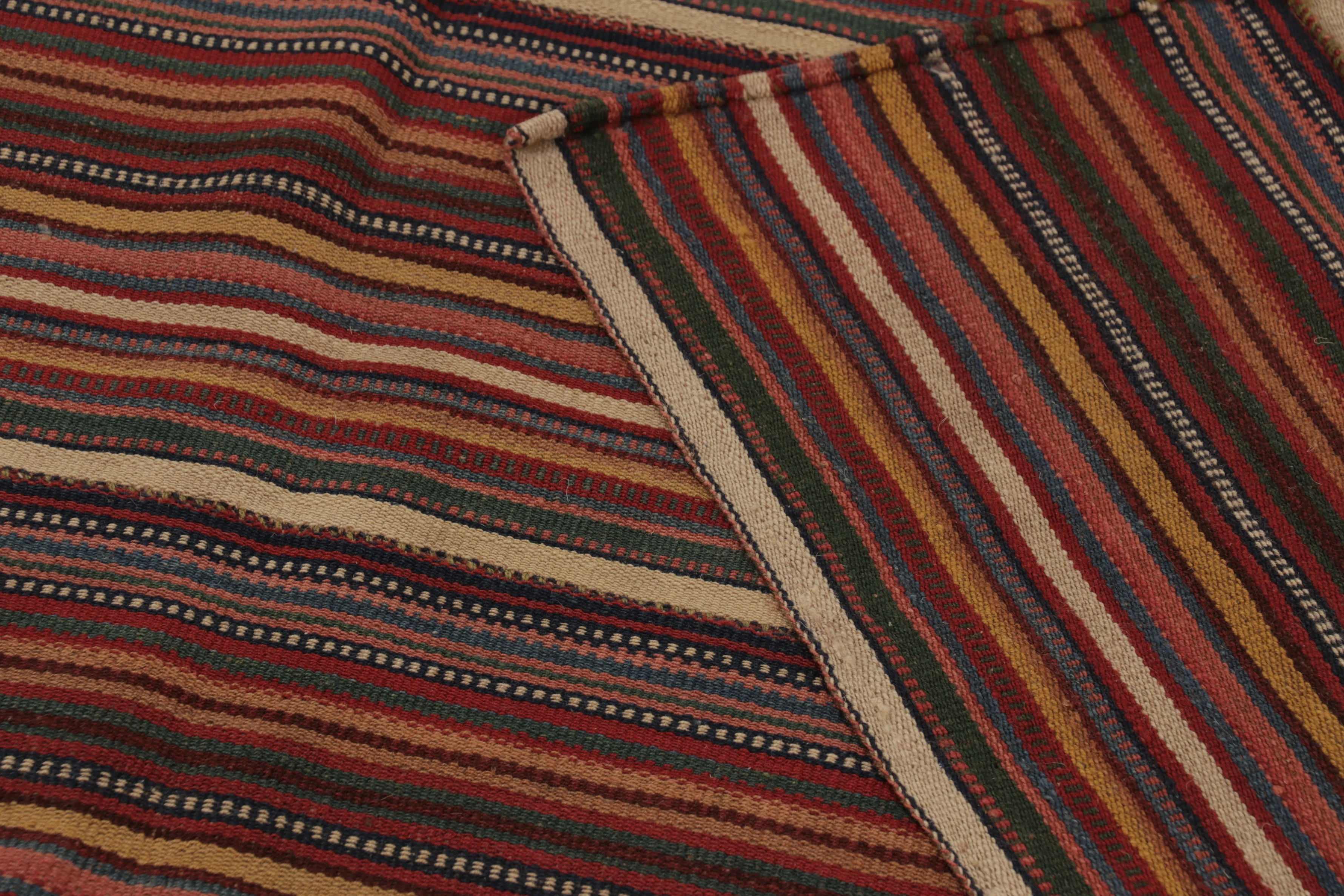 Contemporary Striped Square Kilim