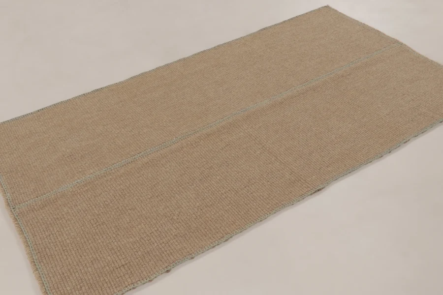 Hover image of Rug & Kilim's Contemporary Minimalist Rez Kilim with Linear Accent Striped Design