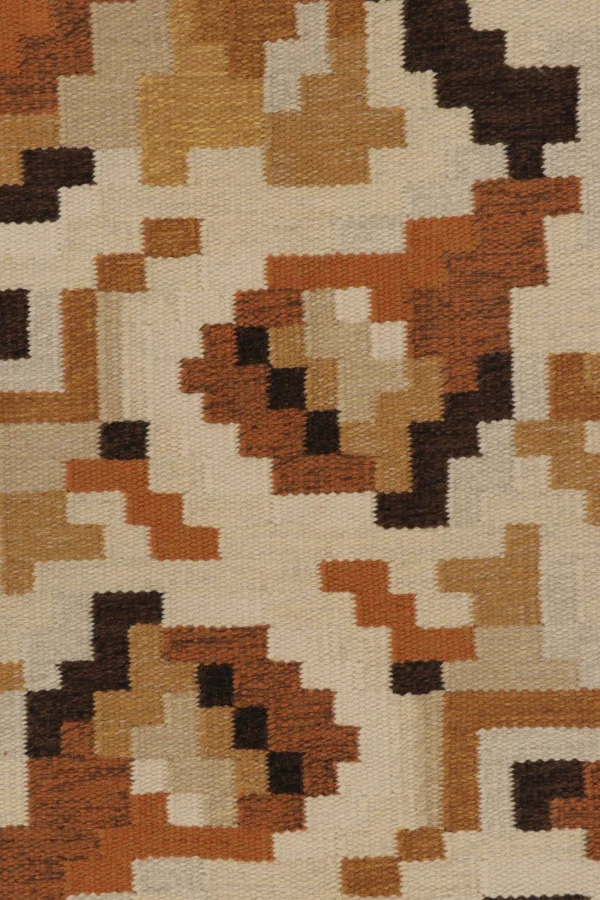 Vintage Swedish Geometric Kilim