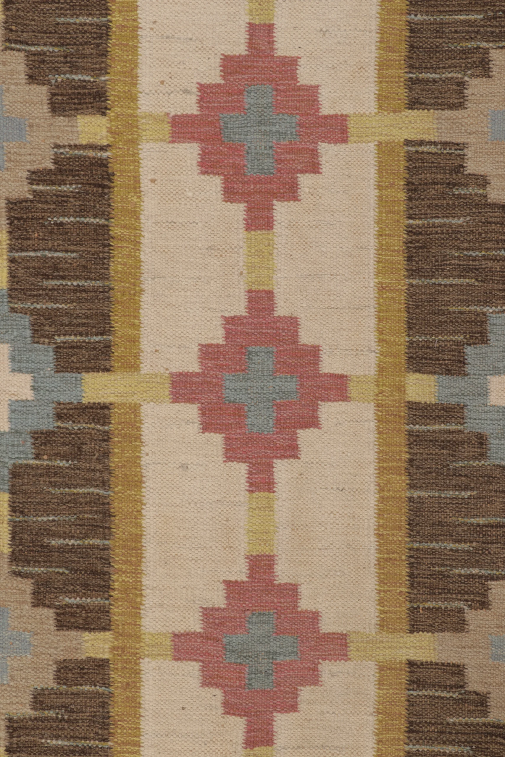 Vintage Swedish Geometric Kilim