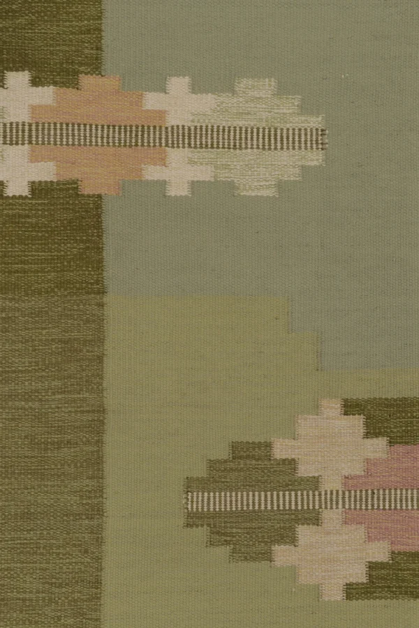 Vintage Swedish Geometric Kilim