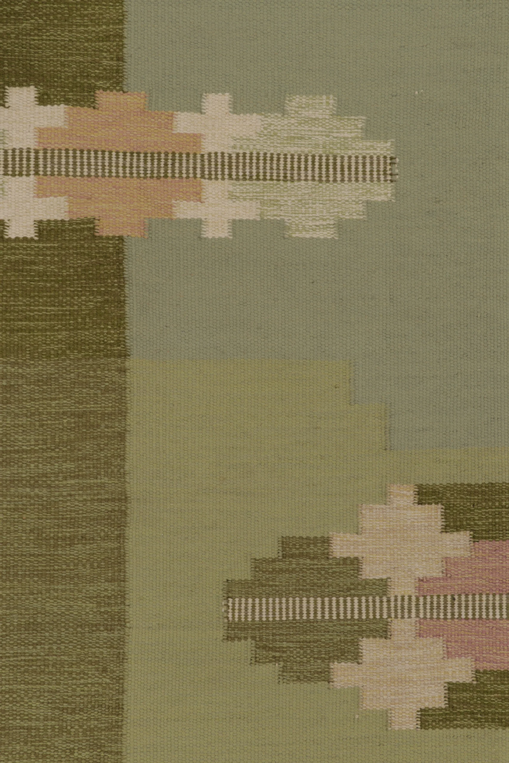 Vintage Swedish Geometric Kilim