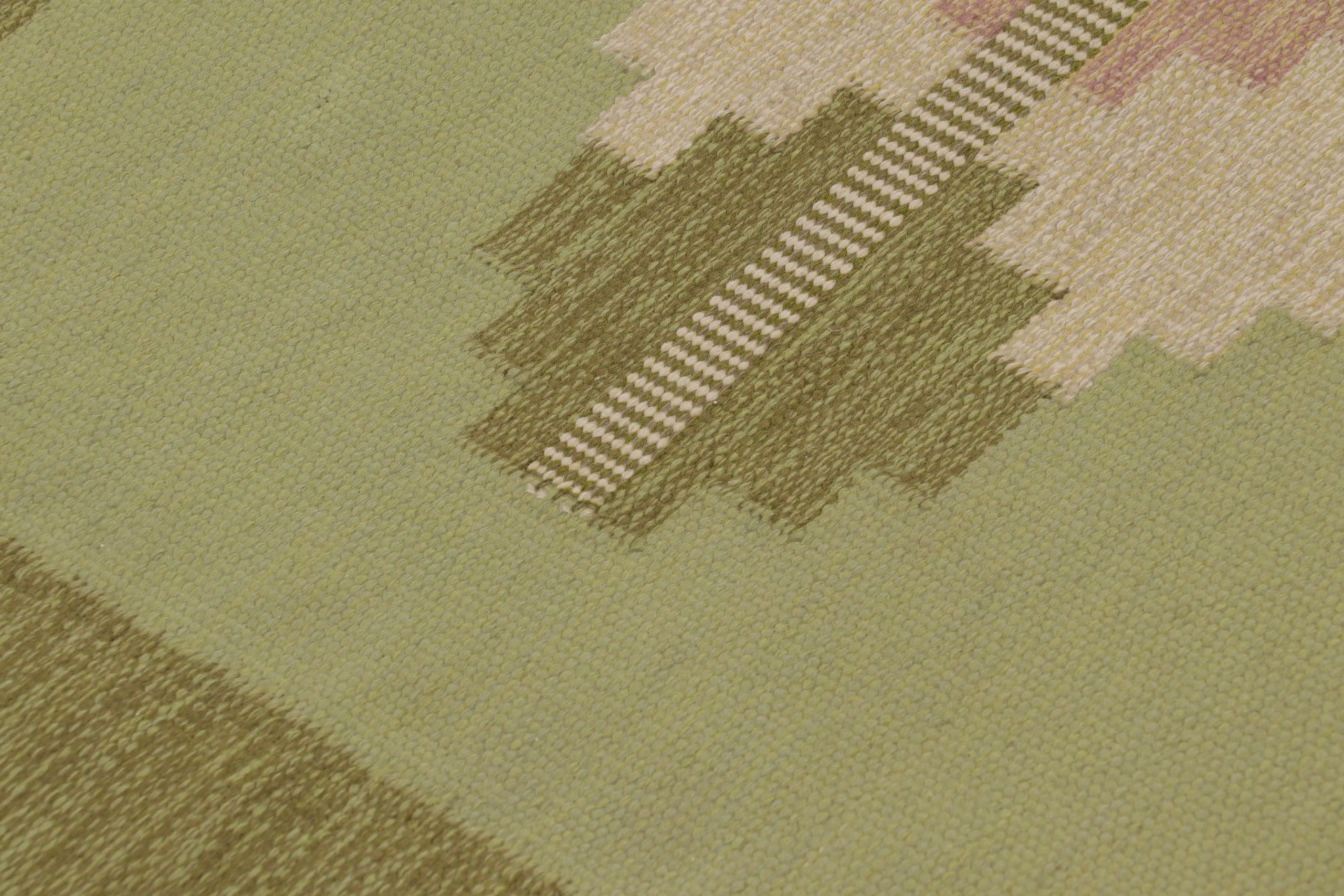 Vintage Swedish Geometric Kilim