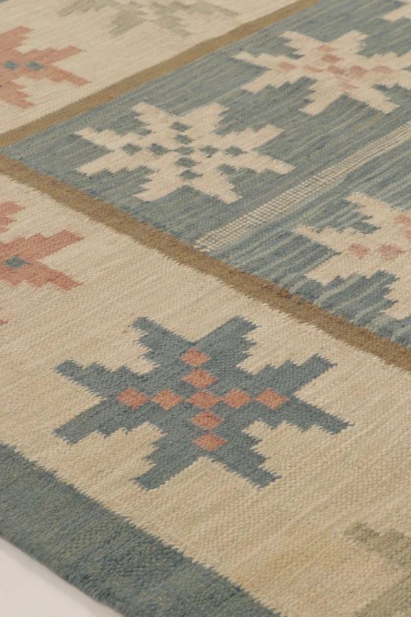 Vintage Swedish Geometric Kilim
