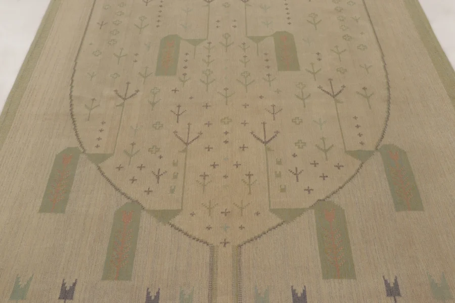 Vintage Swedish Geometric Kilim