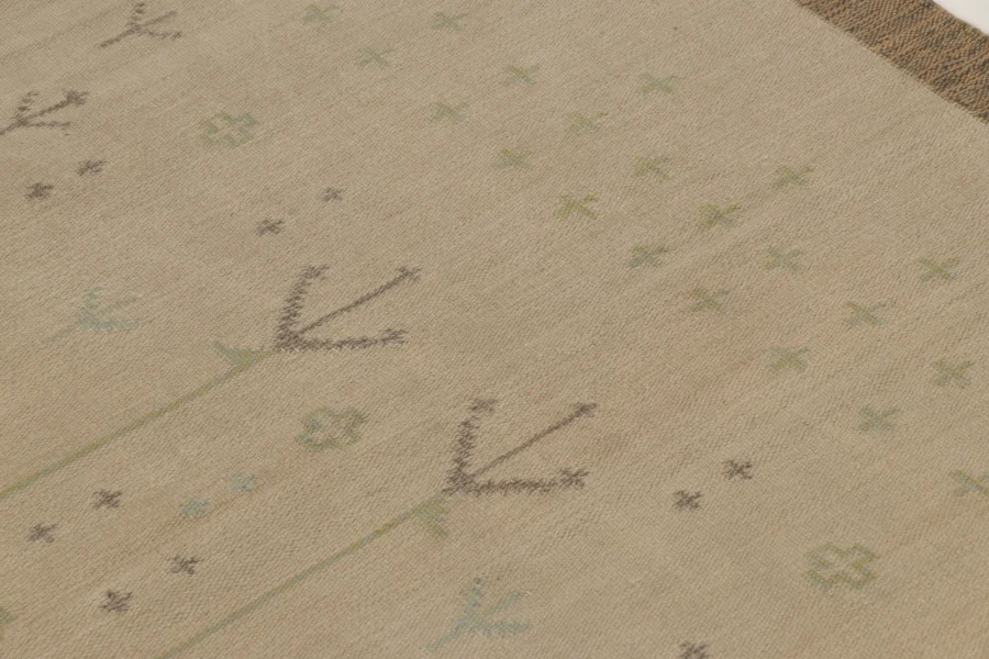 Vintage Swedish Geometric Kilim
