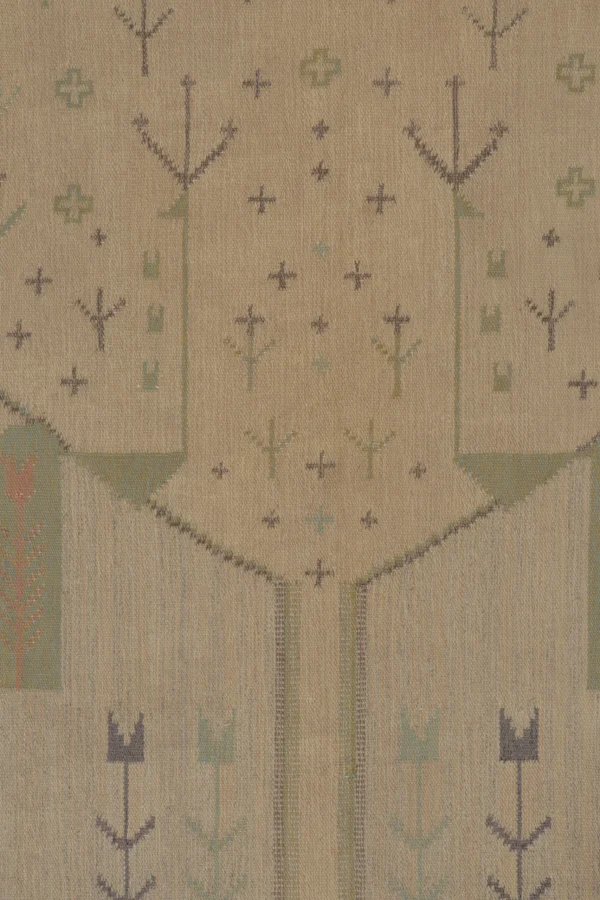 Vintage Swedish Geometric Kilim