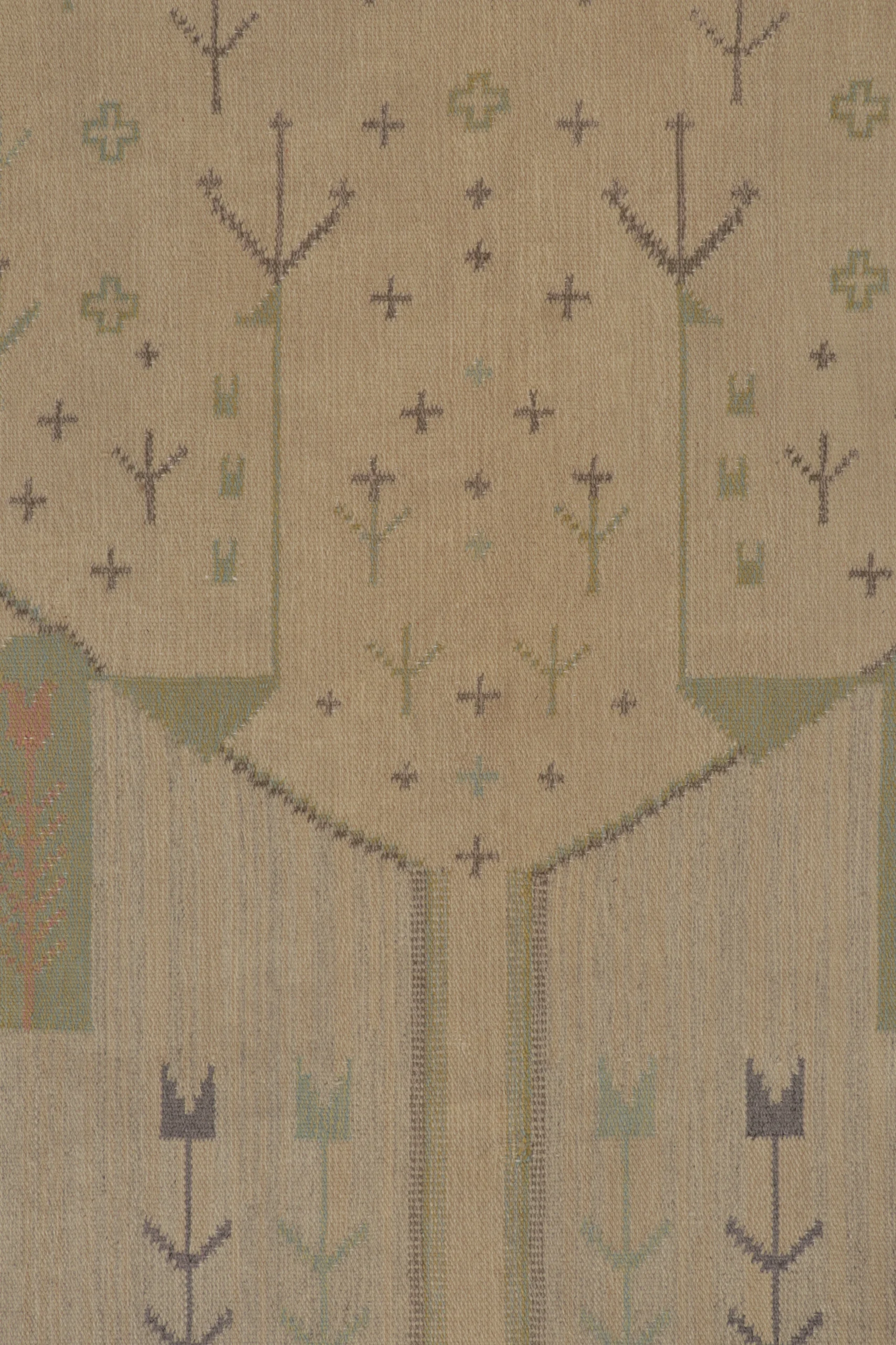 Vintage Swedish Geometric Kilim