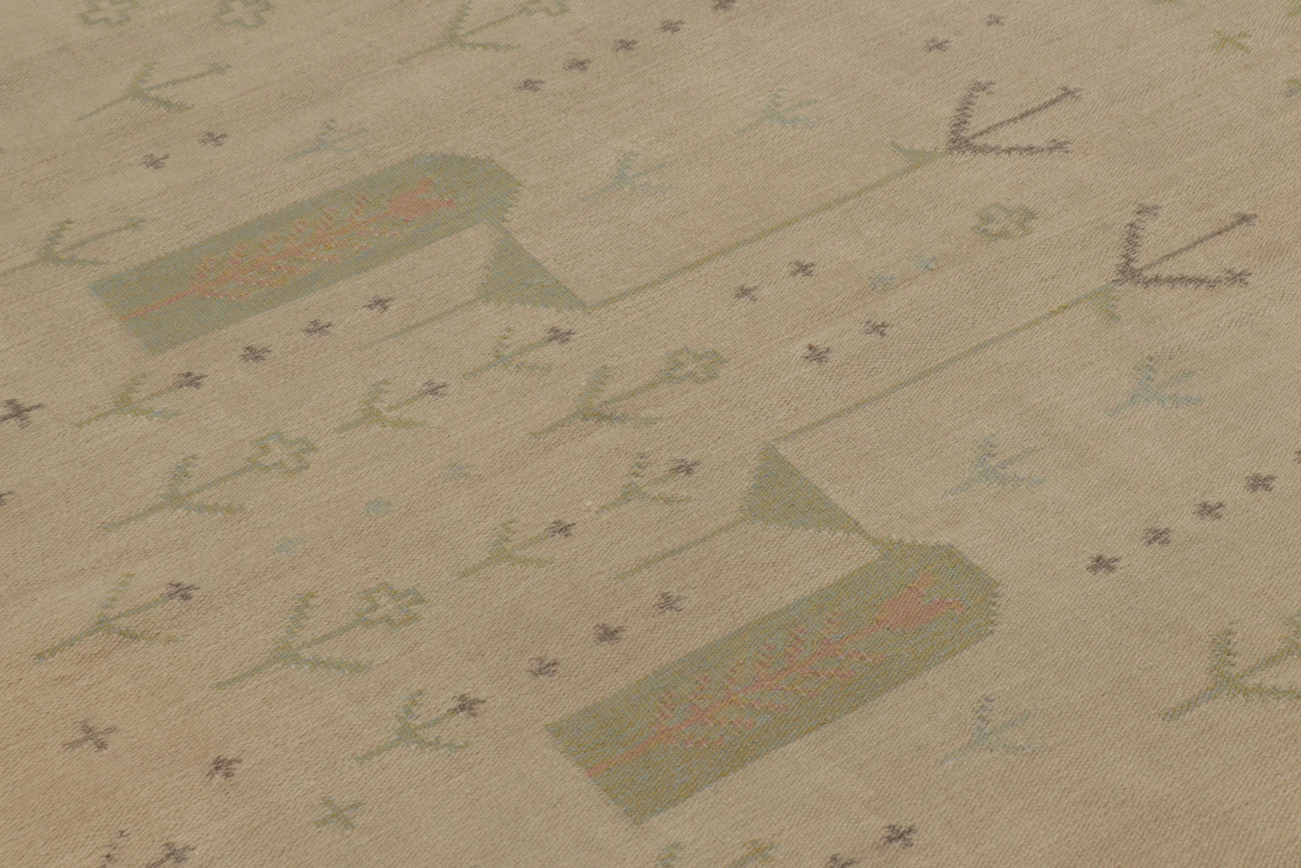 Vintage Swedish Geometric Kilim