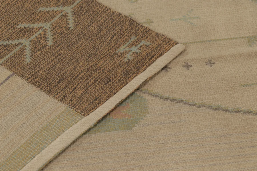 Vintage Swedish Geometric Kilim
