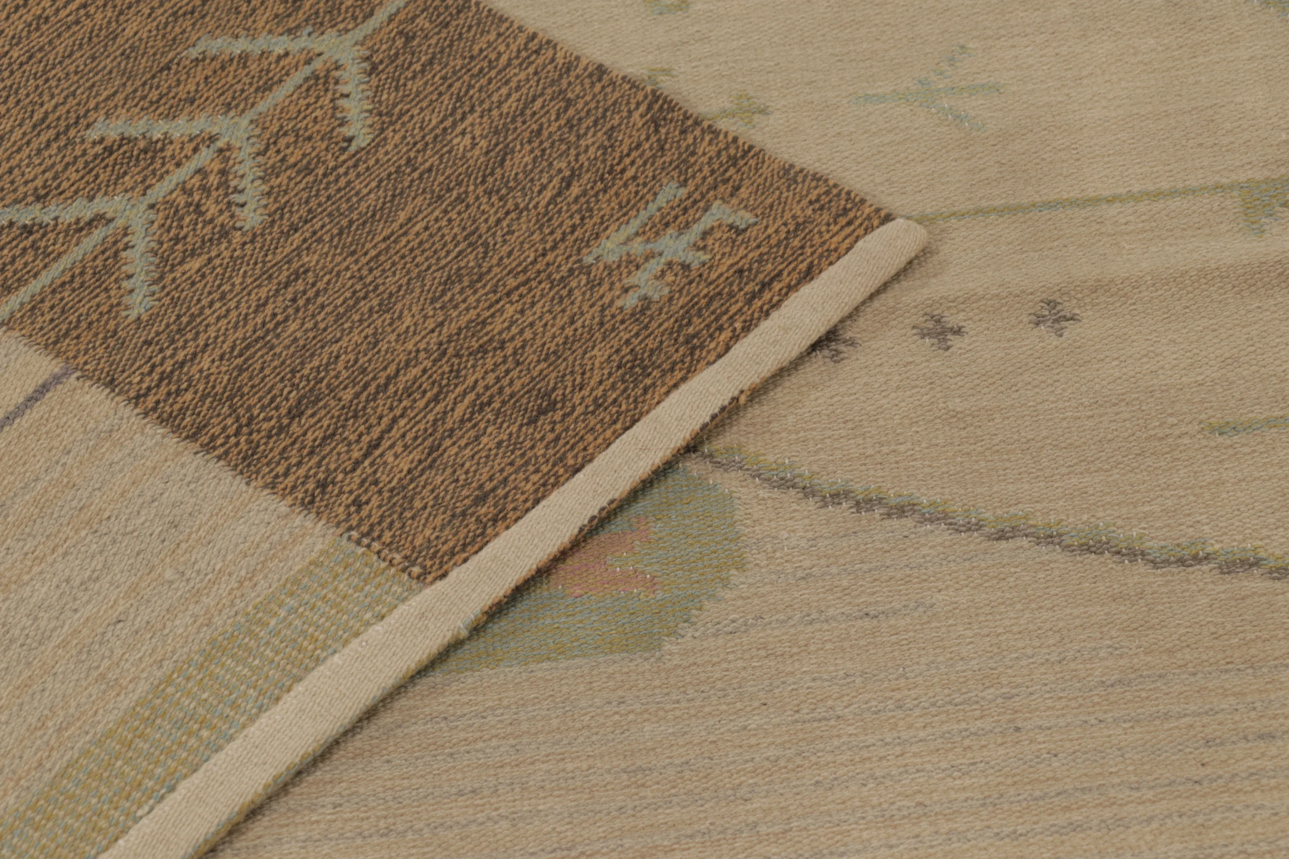 Vintage Swedish Geometric Kilim