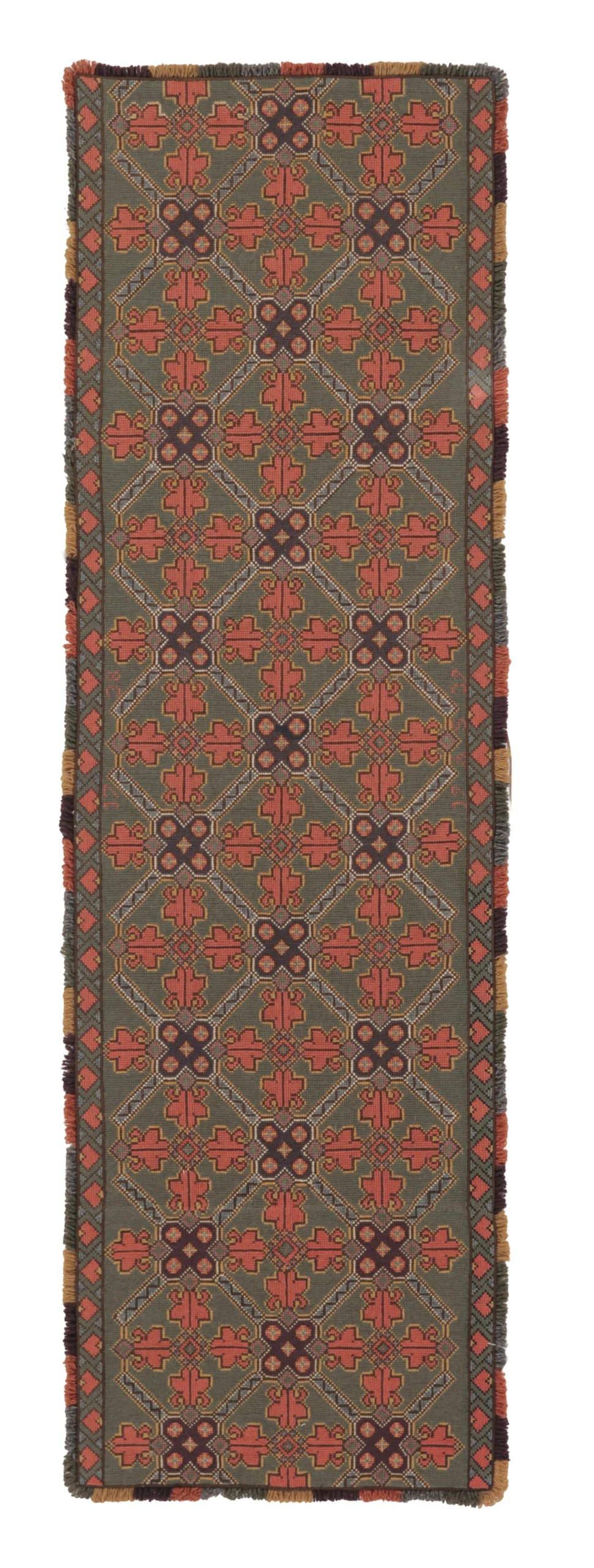 Antique Swedish Geometric Tapestry