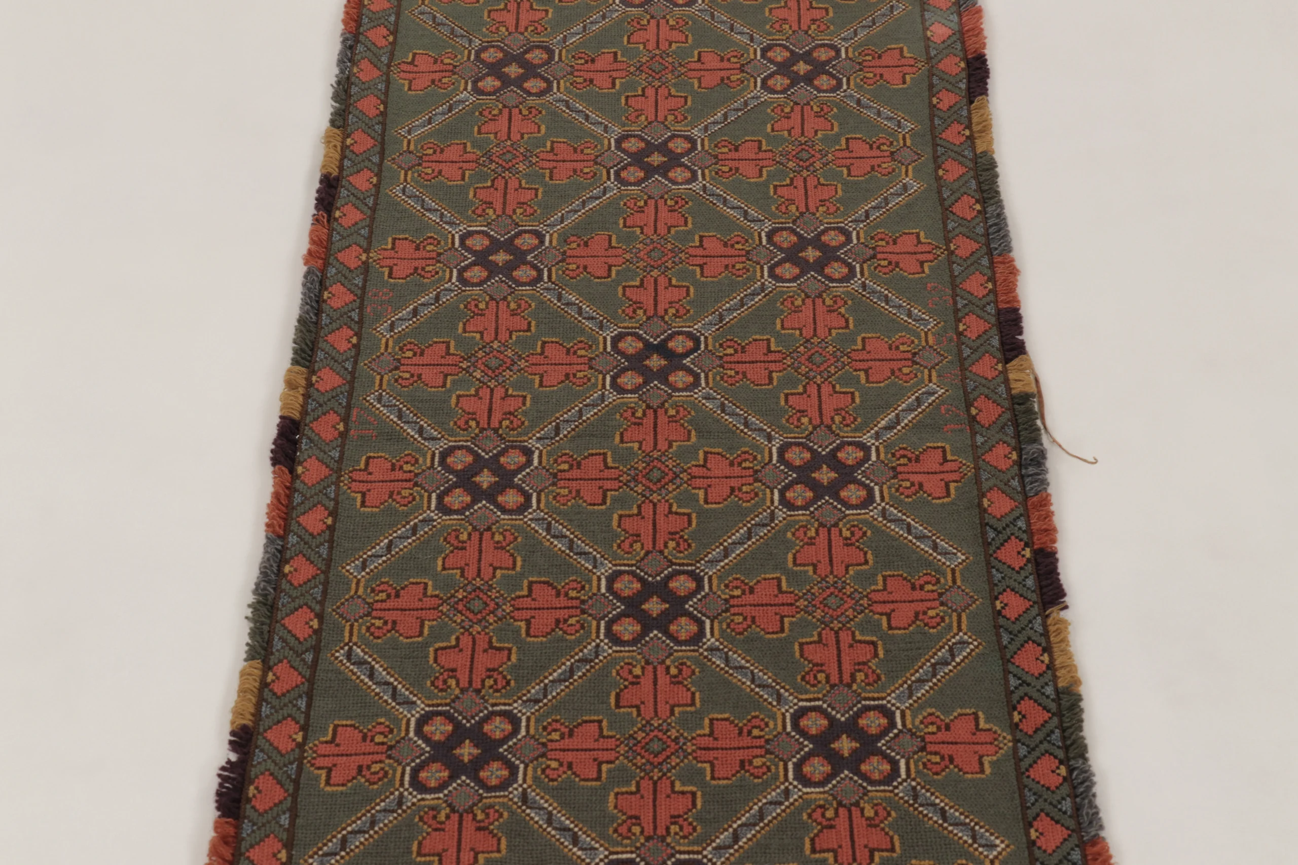 Antique Swedish Geometric Tapestry