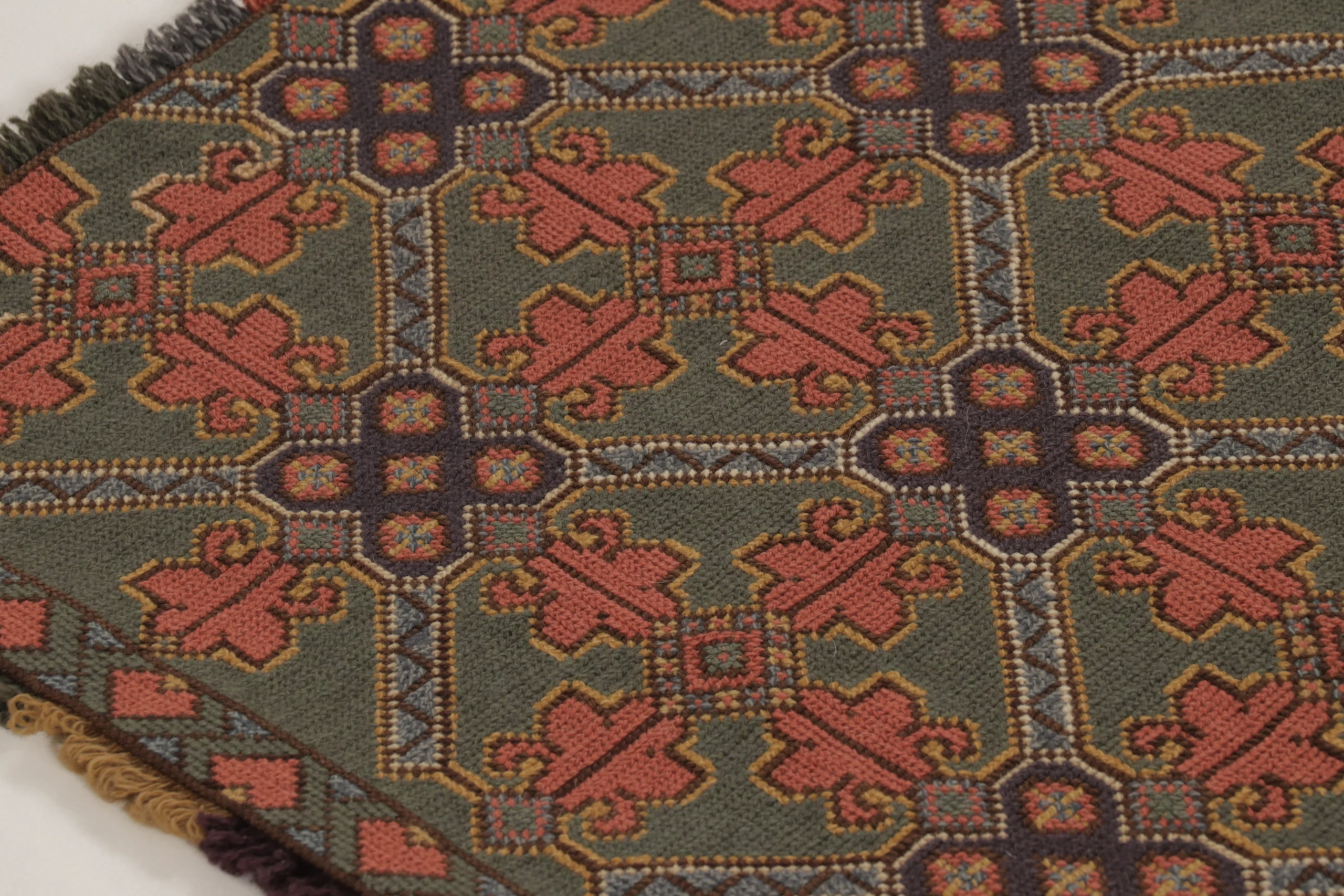 Antique Swedish Geometric Tapestry