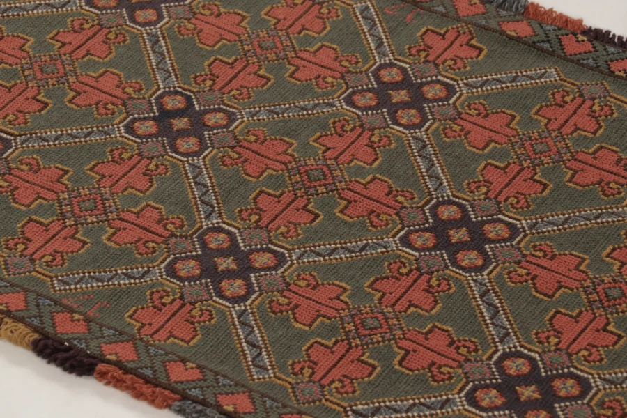 Antique Swedish Geometric Tapestry