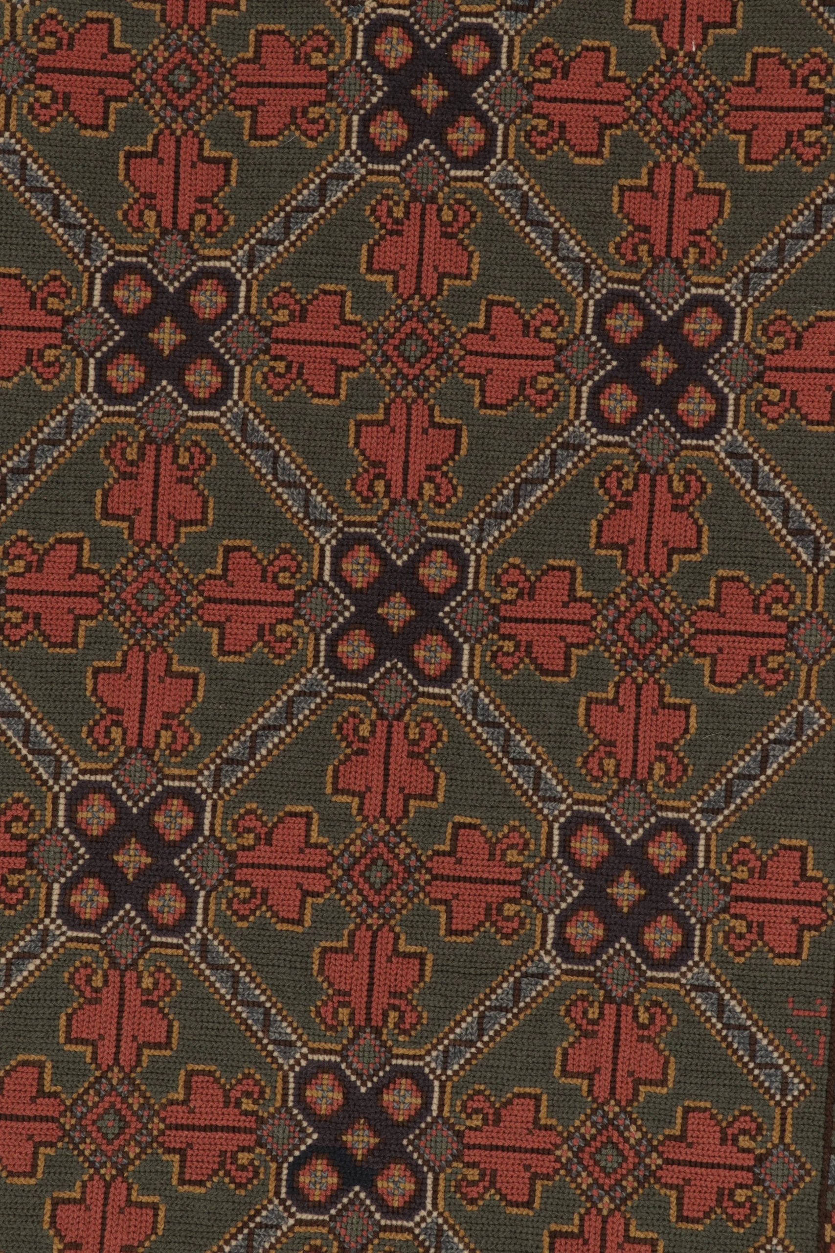 Antique Swedish Geometric Tapestry