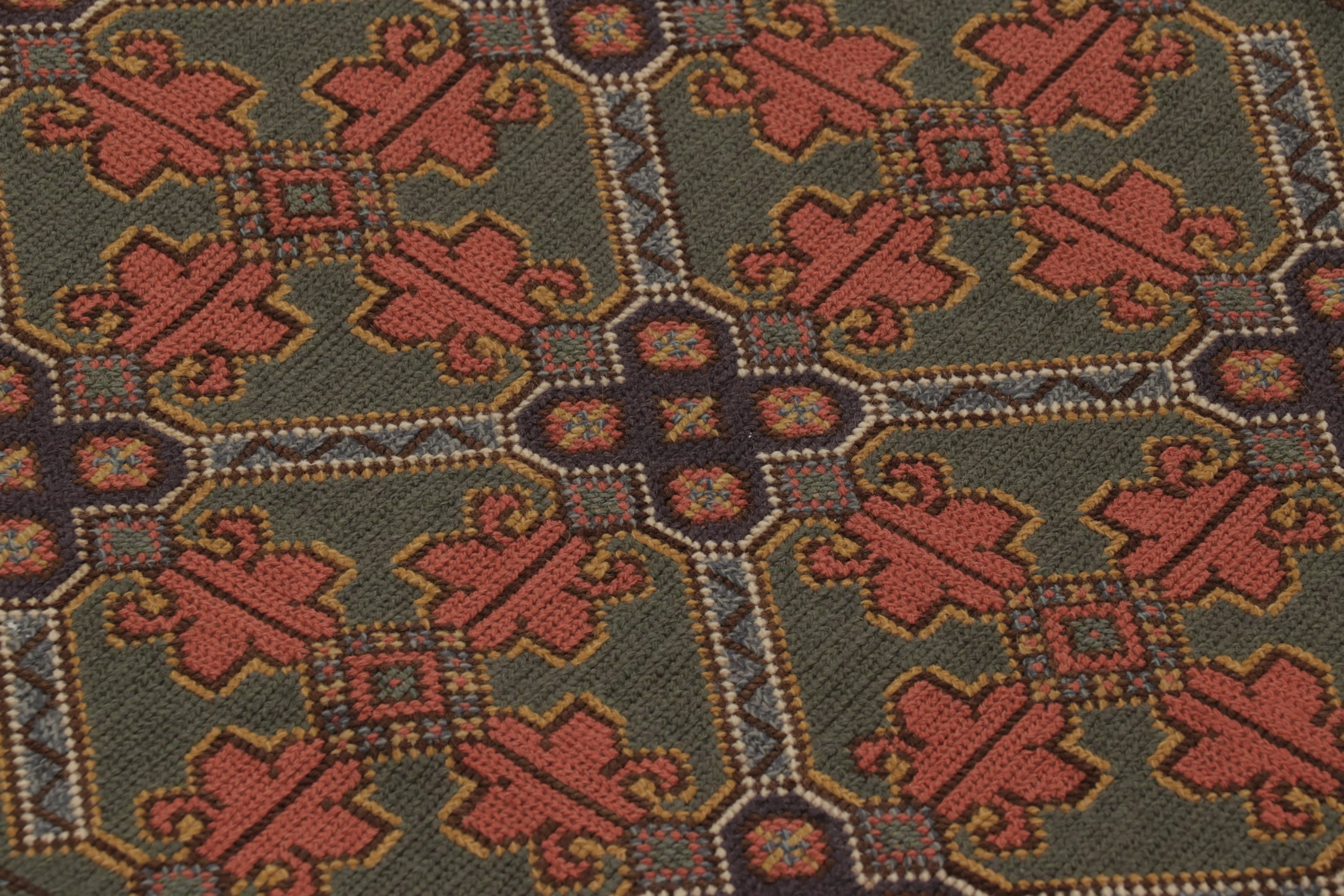 Antique Swedish Geometric Tapestry