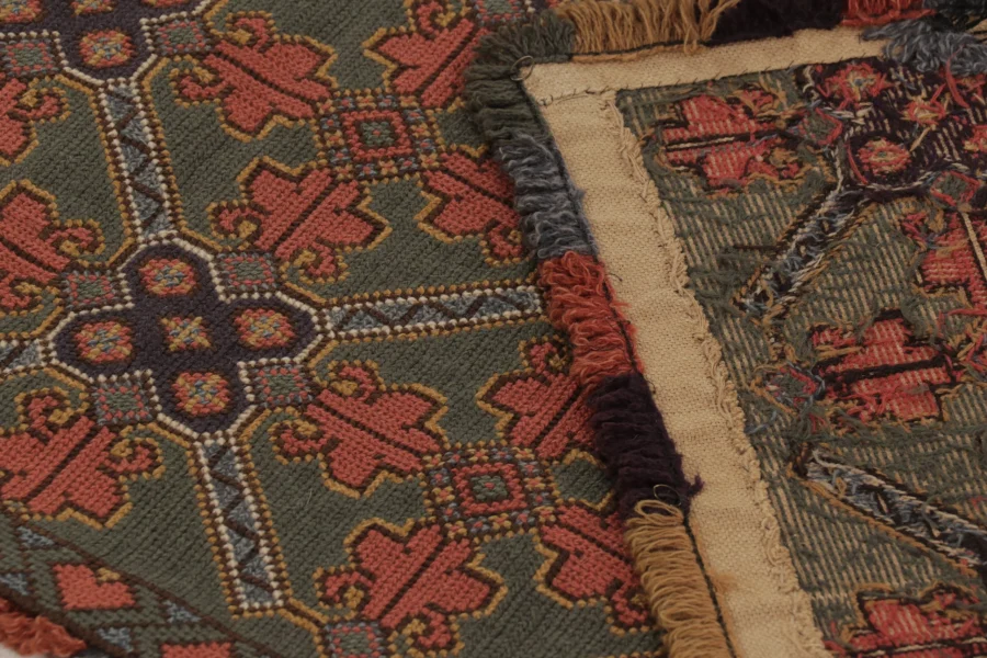 Antique Swedish Geometric Tapestry