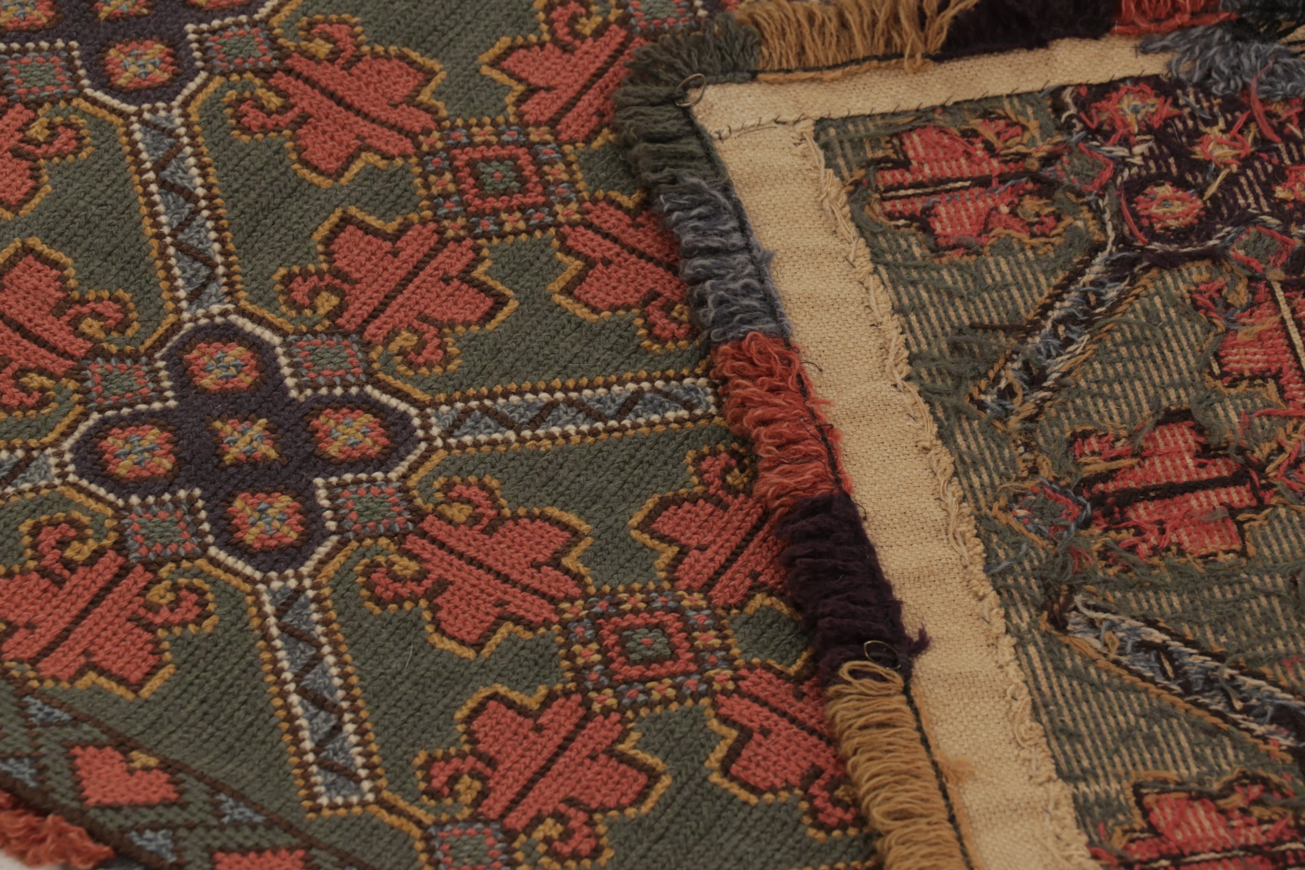Antique Swedish Geometric Tapestry