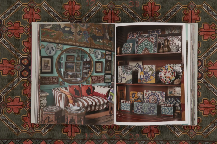 Antique Swedish Geometric Tapestry
