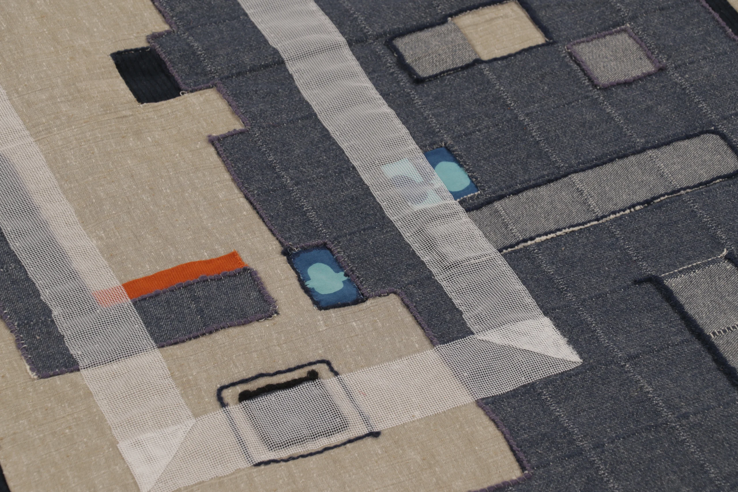 Contemporary Geometric Square Tapestry