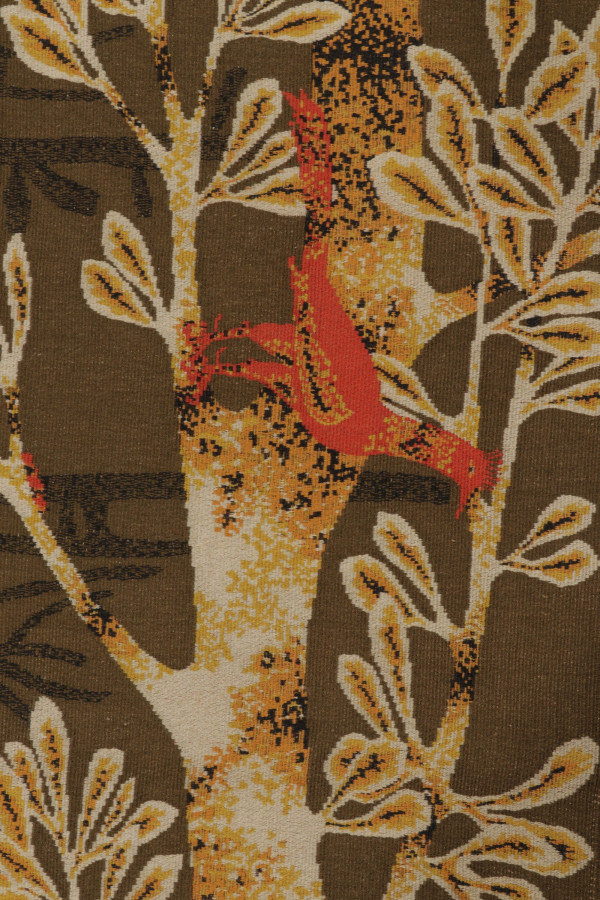 Signed Vintage Mid-Century Modern Aubusson Tapestry