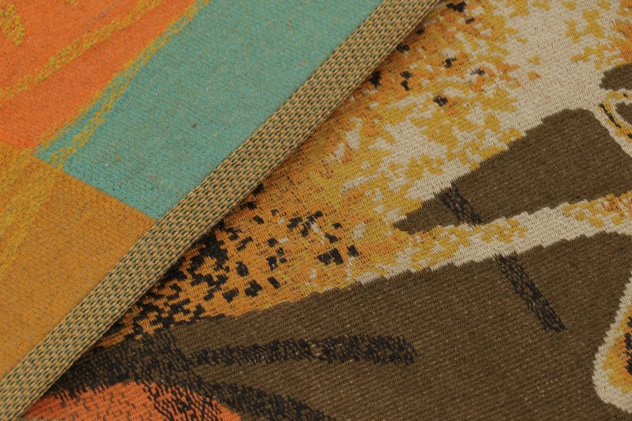 Signed Vintage Mid-Century Modern Aubusson Tapestry