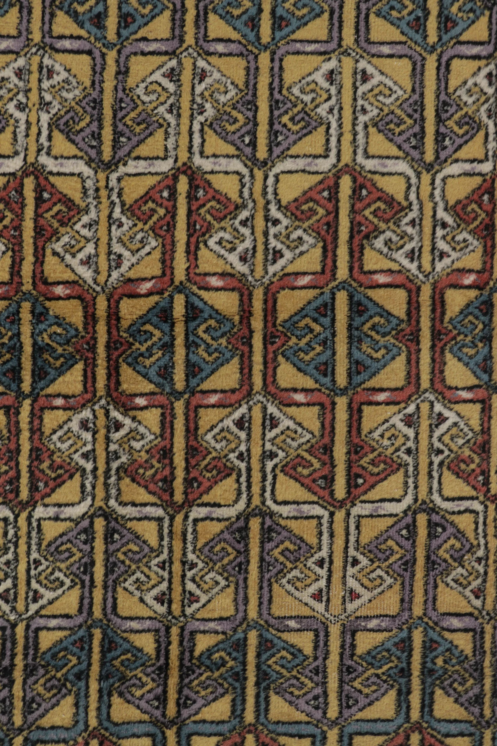 Vintage Turkish Geometric Rug