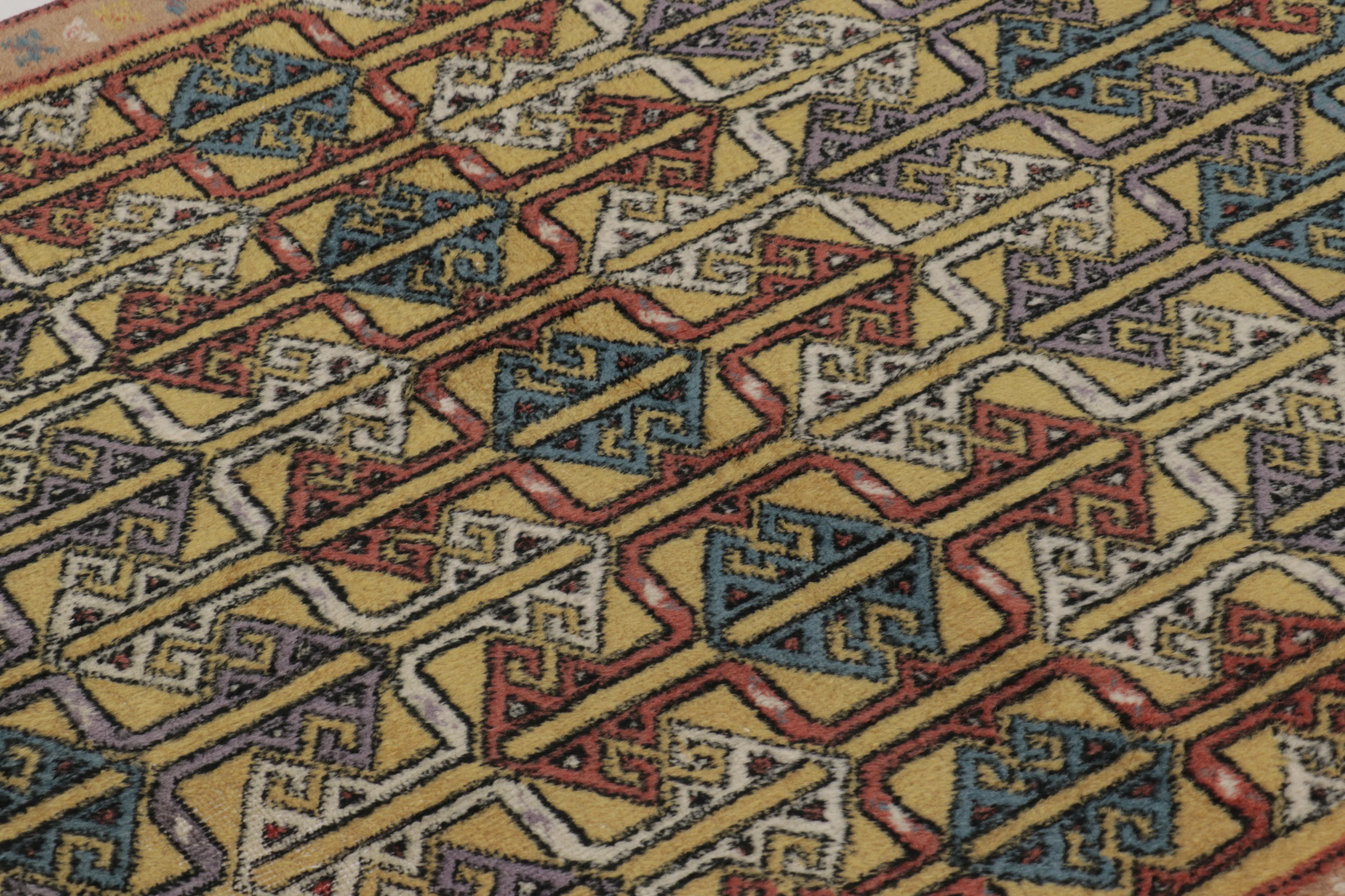 Vintage Turkish Geometric Rug