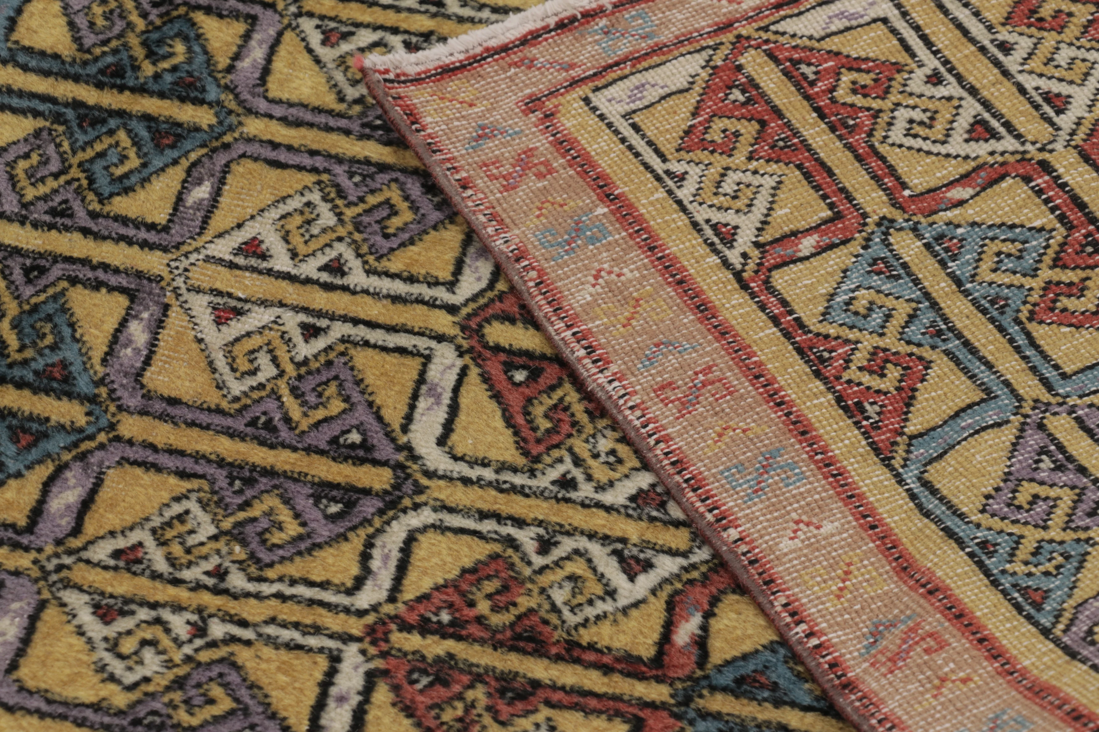 Vintage Turkish Geometric Rug