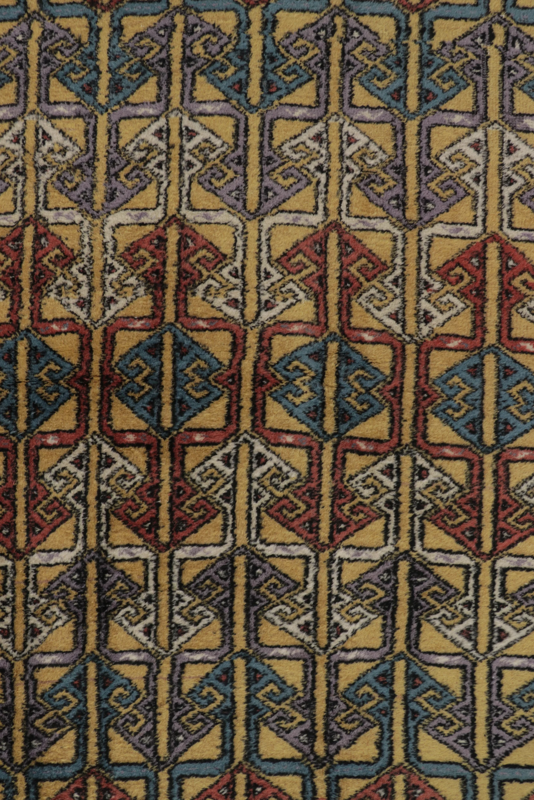 Vintage Turkish Geometric Rug