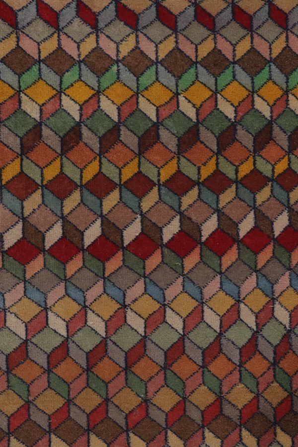 Vintage Turkish Geometric Rug