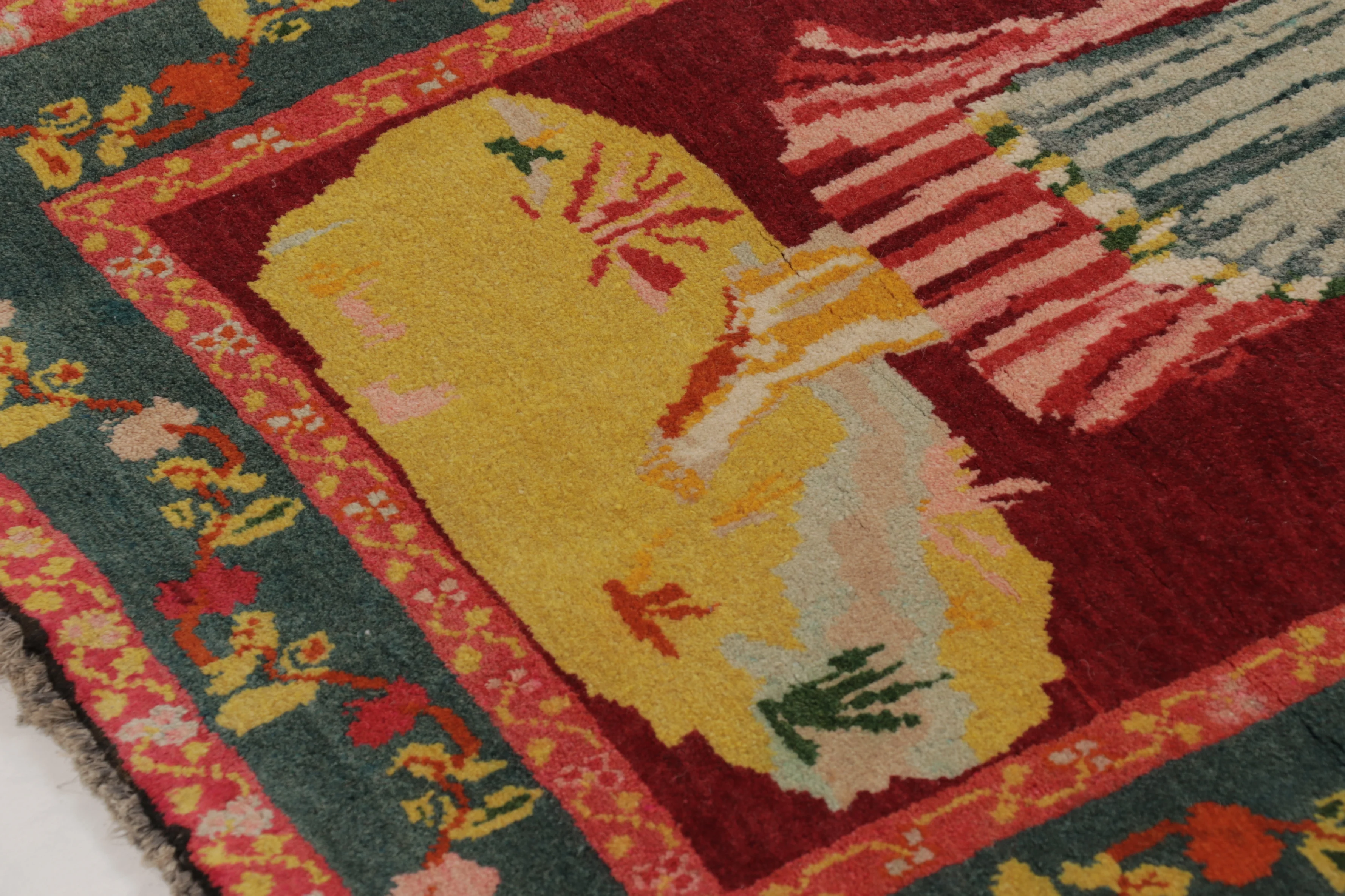 Vintage Turkish Bessarabian Pictorial Rug