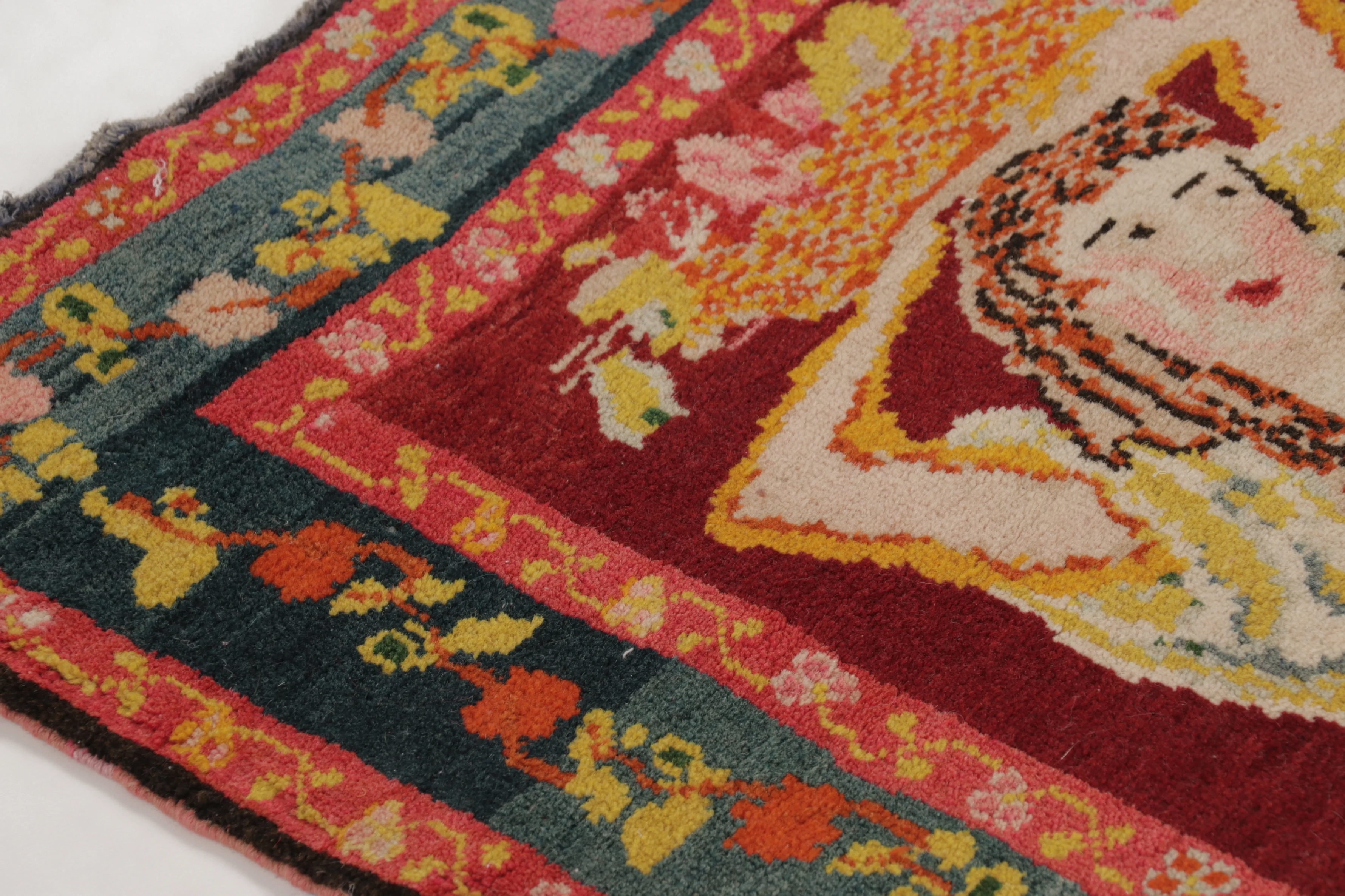 Vintage Turkish Bessarabian Pictorial Rug