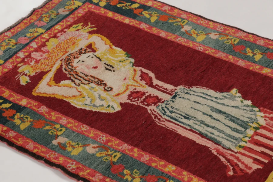 Vintage Turkish Bessarabian Pictorial Rug
