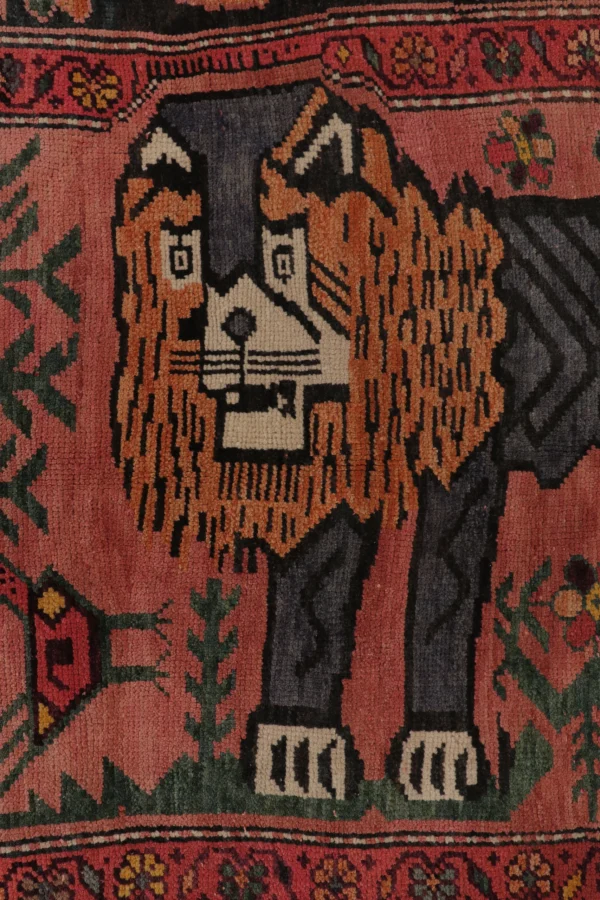 Vintage Turkish Animal Pictorial Rug