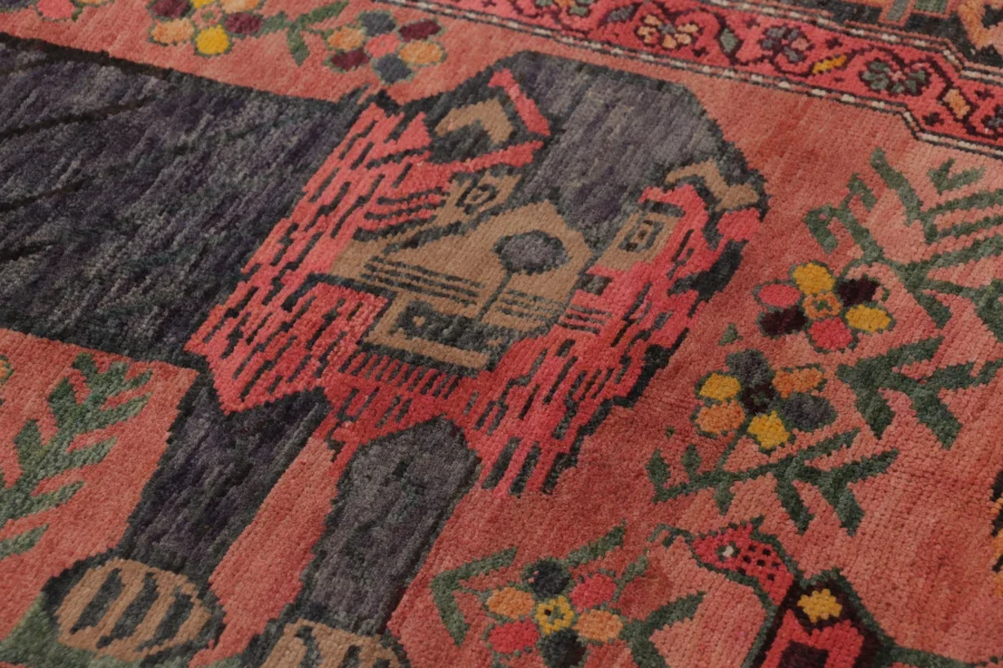 Vintage Turkish Animal Pictorial Rug