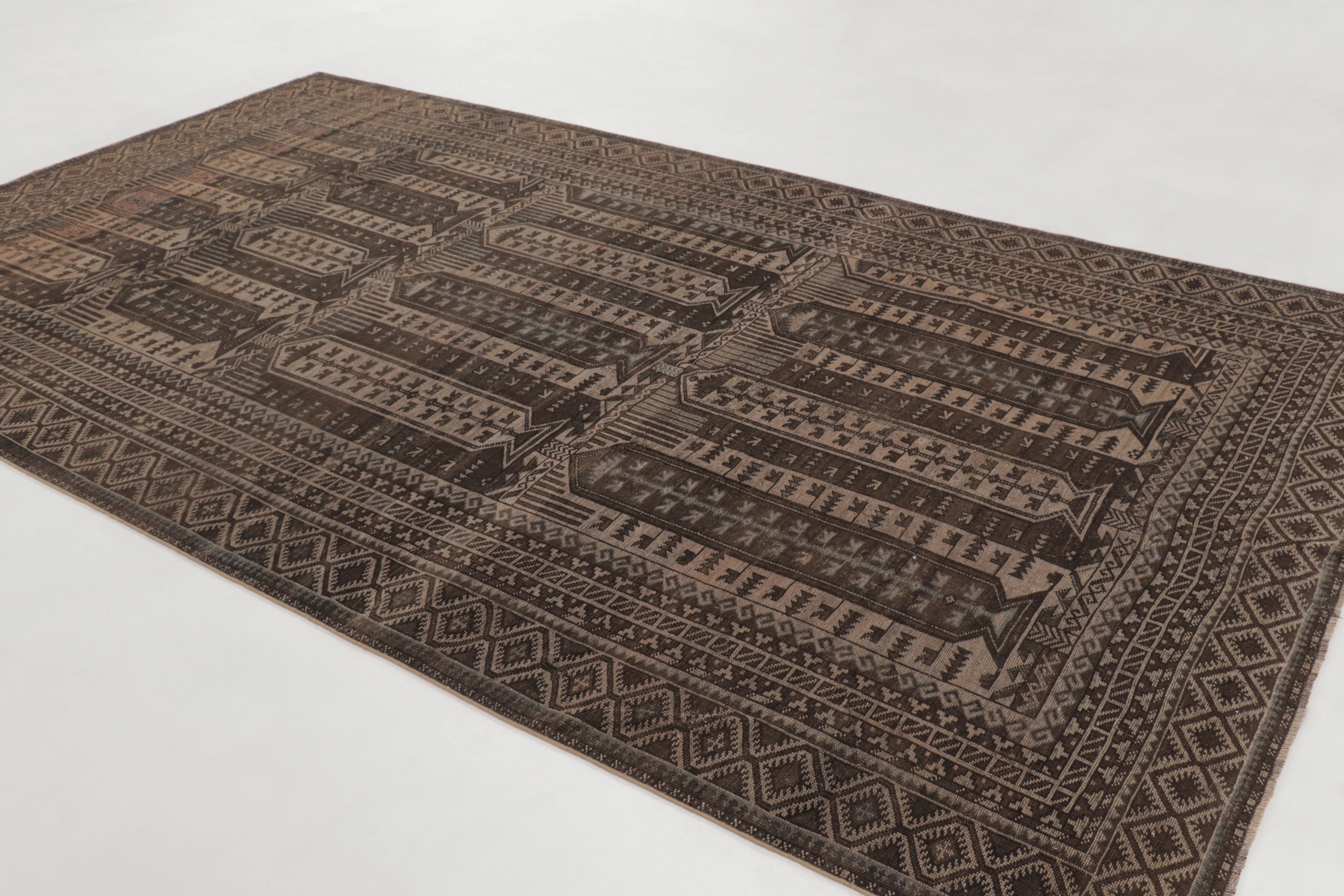 Vintage Turkish Geometric Rug