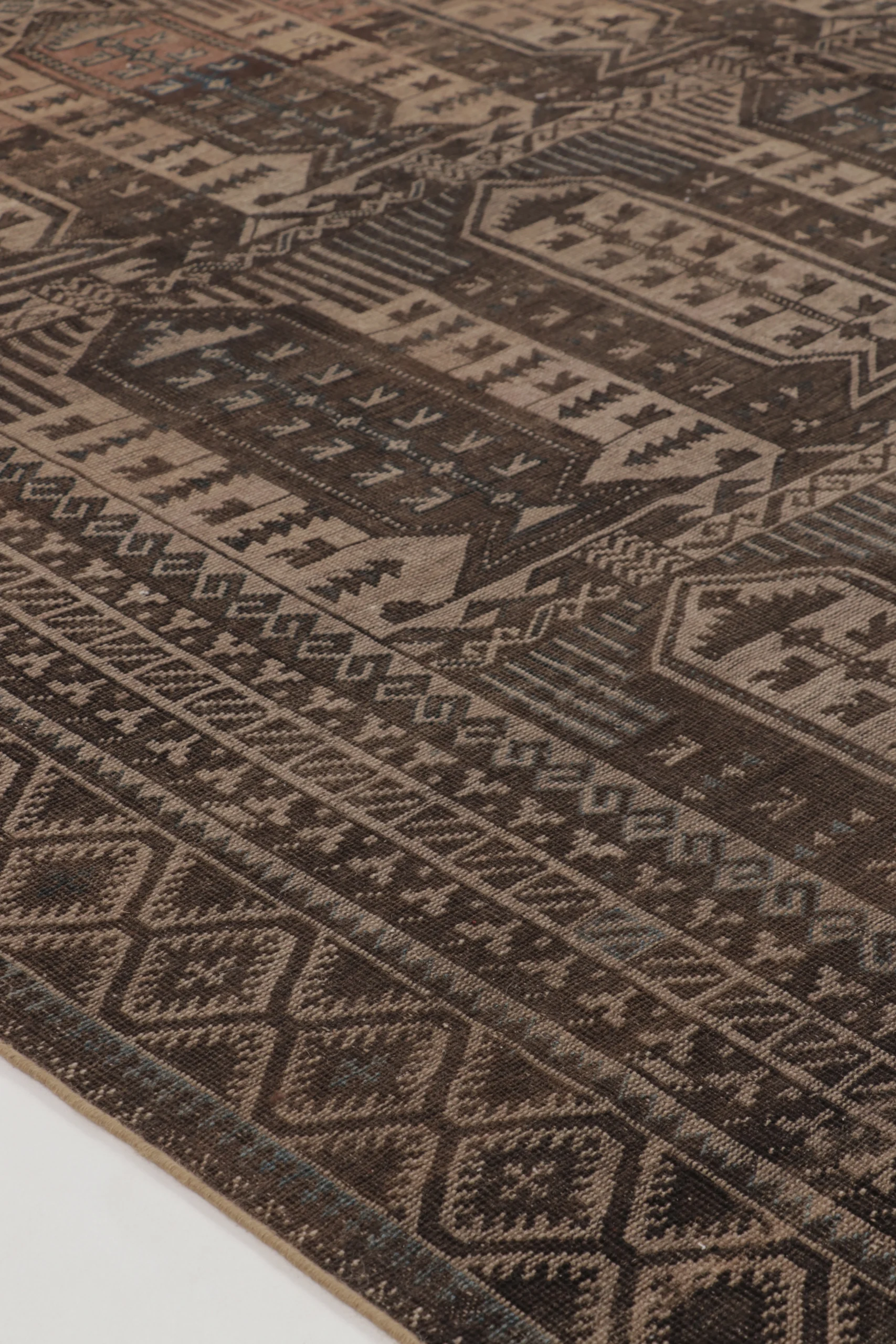 Vintage Turkish Geometric Rug