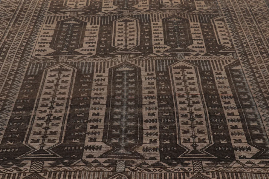 Vintage Turkish Geometric Rug