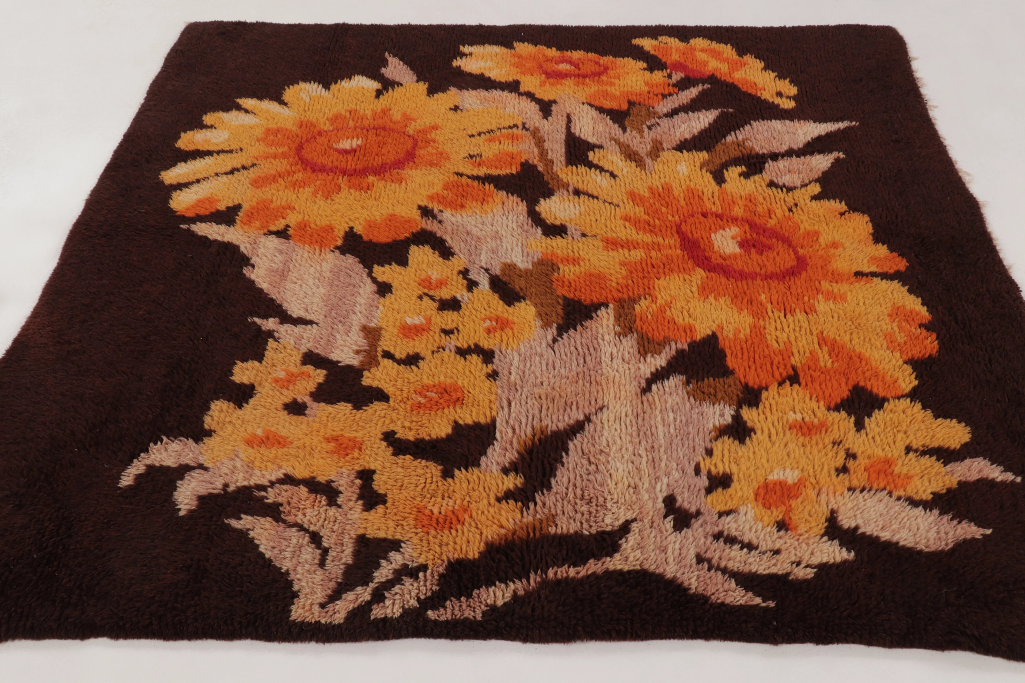 Vintage Turkish Floral Rug