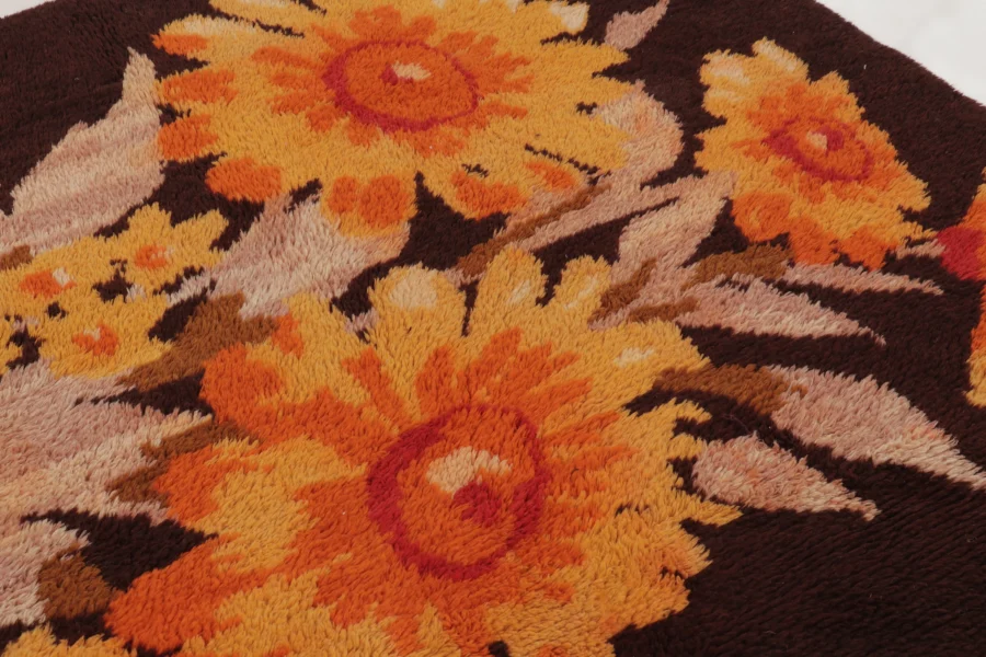 Vintage Turkish Floral Rug