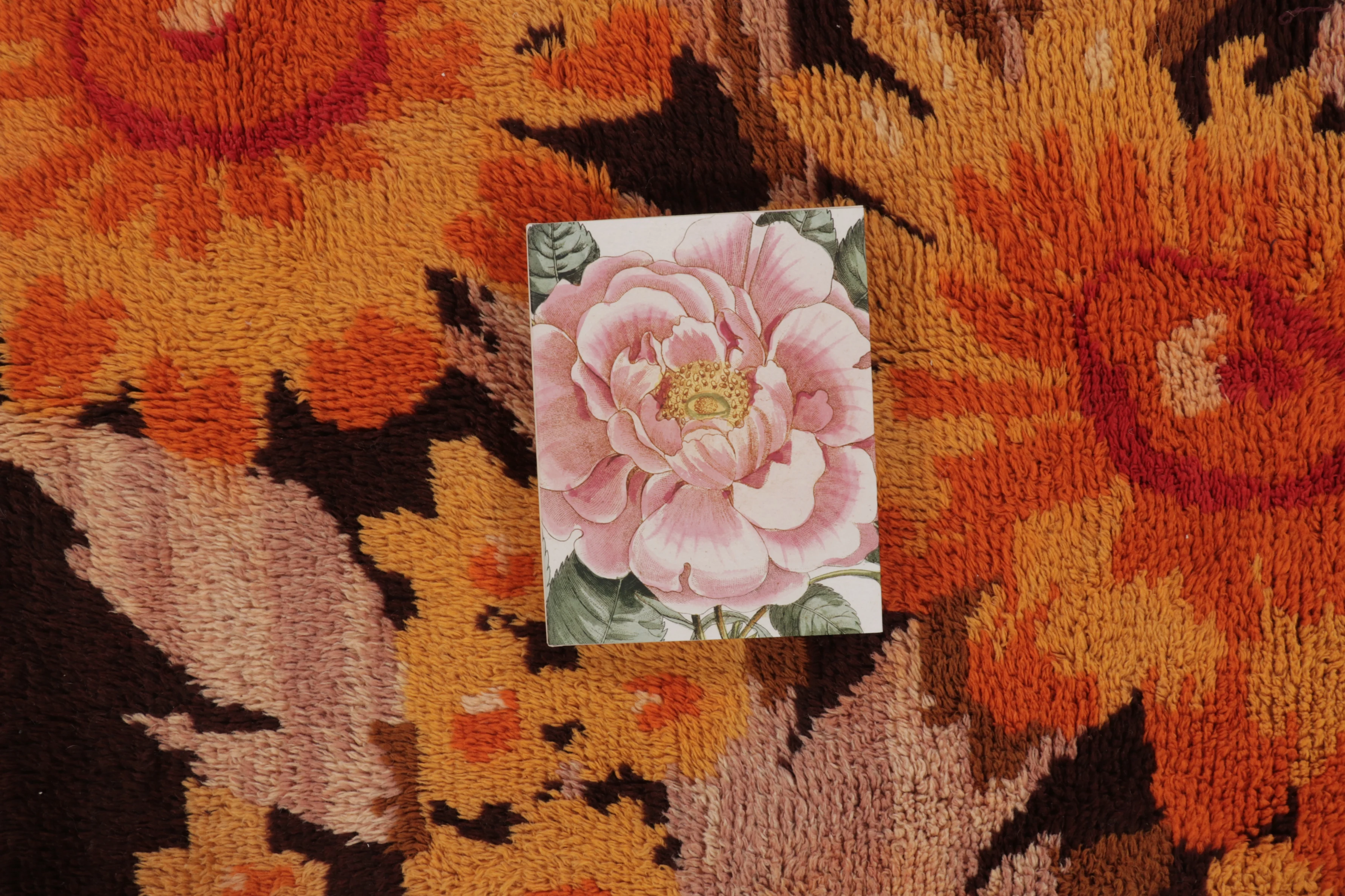 Vintage Turkish Floral Rug