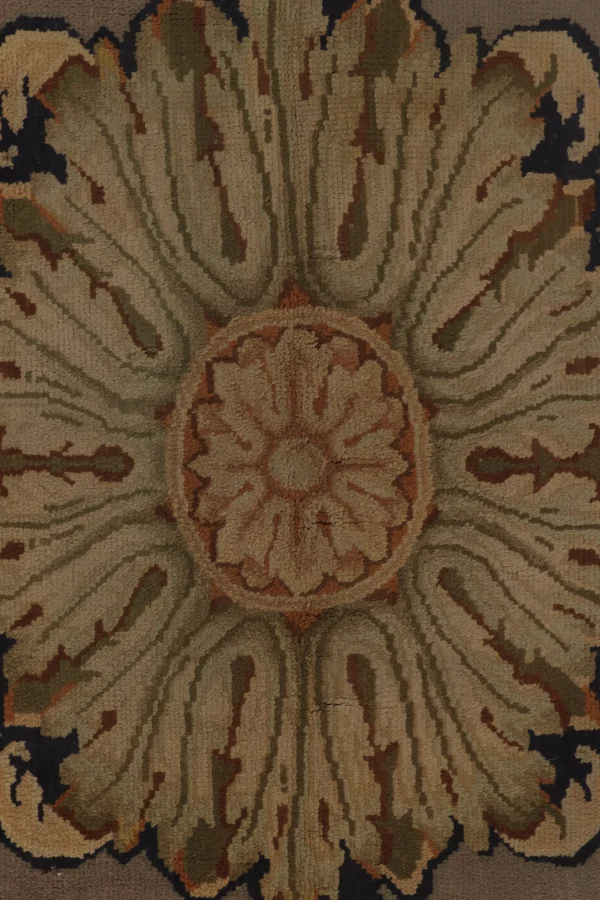 Oversized Antique Savonnerie Floral Medallion Rug